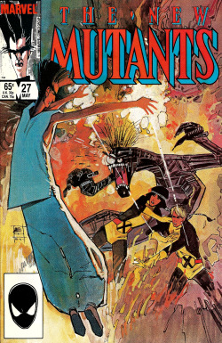 The New Mutants No. 27, Cover art by Bill Sienkiewicz (Marvel Comics, 1985). From Oxfam in Nottingham.