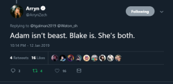 hammertime-rwby:  xiaodonnas:  so like we said, blake is beauty AND the beast and adam ISNT the beast at all. he sure is like gaston though! :)also just a fun little thing i noticed:  Sweet validation babe!