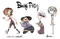 karlhadrika: A colored line up for the ‘Becky Prim’ characters. Thanks @magicbunnyart for the help! Watch the pilot 