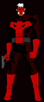 In the vein of Amalgam comics, I mashed Punisher and Red Hood together. Since I don’t think Punisher had one back then, and Jason Todd was still super dead.