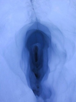 wanderthewoods:“Ice Cave” by Georgia O’Keeffe and a photograph of an ice cave.