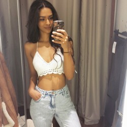 carellestyle:  Changing room selfie ðŸ“· â€¦  #hm #ootd #selfie #wiw #coachella  #festivalfashion #blogger #shopping #outfit #lookbook  Send your own cell pics to fyeahcellpics on Kik or Snapchat!