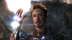 theavengers:  “The Tony Snap, that was challenging, in that we knew the emotional weight that that was gonna carry…so technically, having the background in there, that was not a problem, but finding the right tone of the tendrils of the Infinity Stones