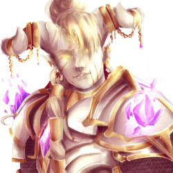 jen-iii:  Tried my hand at painting my Lightforged Prot Pally Chikonde! I’m really happy with how she turned out!!