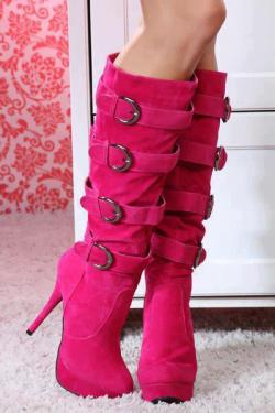 Presumably-In-No-Kuntrol:  Umm. Please? Holy Pink Suede Boots Of Yummy Goodness. 