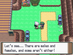 is-sinnoh-confirmed-yet: blawkywolf:  is-sinnoh-confirmed-yet:  Sinnoh: Celebrating non-binary folk since 2006.  Actually she’s teaching the player about Pokémon genders. How Pokémon like magnamite have no gender. That’s actually what she’s talking