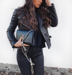 thechic-fashionista:Black Leather Jacket» 