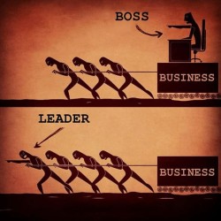 9gag:  The difference between a Boss and a Leader  ^THIS.