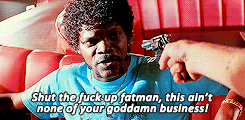 octavviablake:Pulp Fiction - Favorite quotes (1 /???)↳ I’m an American, honey. Our names don’t mean shit.  i fucking love this movie
