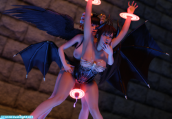 squarepeg3d: The last of June’s raffle winners! Nyotengu teaches the succubus queen a thing or two about dominating your prey. Consider becoming a patron! 