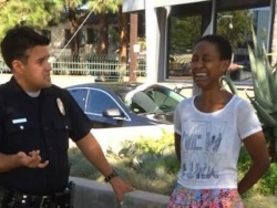 futureblackpolitician: erbath:  setbabiesonfire:  lamardeuse:  sunflowyr:  errolwiththepost:  congenitaldisease:  Daniele Watts, an African-American actress who has starred in Hollywood films such as Django Unchained, was “handcuffed and detained”