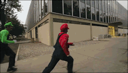 4gifs:  Mario Brothers parkour IRL. [video]