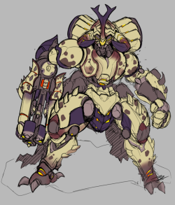 bizarrejuju:I’ve wanted to draw Orisa for a long time. I find the Megasoma looking more fancy~