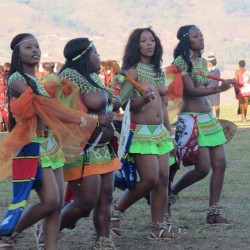 nativenudity:    Swazi reed dancers, via joseheid  Gotta love the motherland