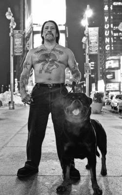 coelasquid:  xsoulsucker:  Danny Trejo is nearly 70 years old and he still looks like he’d kill you with his bare hands.  His dog is so simley