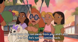 thesassylorax:  twinkletwinkleyoulittlefuck:  songofages:  adventuretitan:  ruinedchildhood:  let’s not forget how mertil’s dad abandoned her &amp; that’s why she’s such a bitch  not really i mean lilo’s parents are dead and she’s not picking