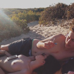    xngelinx:  This photo caused so much controversy when I posted it on Instagram, I was called a slut by people that didn’t even know me, and it’s really funny because in this photo I am relaxing TOPLESS at the BEACH next to my BOYFRIEND of THREE