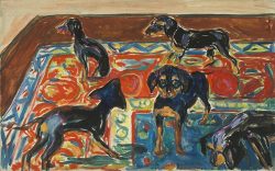 urgetocreate: Edvard Munch, Five Puppies on the Carpet, 1919–21, Oil on canvas, Munch Museum 