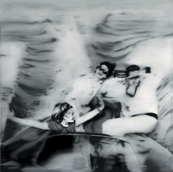 thunderstruck9:  Gerhard Richter (German, b. 1932), Motorboot (1. Fassung) [Motor Boat (1st Version], 1965. Oil on canvas, 169.5 x 169.5 cm.