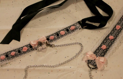 kittensplaypenshop:  plasticseeds:  kittensplaypenshop:  plasticseeds:  kittensplaypenshop:  Customer’s order &lt;3  i struggle with collars because i love the aesthetic and leashes, but there’s no asphyxiation qualities to them so it’s like so