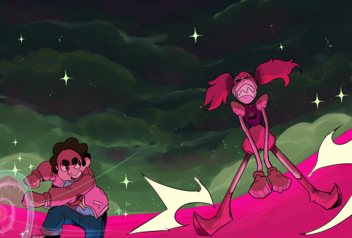 puppylio:  never posted this here!  Spinel vs steven fight it was my favorite part of the movie !!  Plus the song change ooooff my fav 