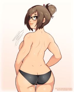 grimphantom2:  ninsegado91:  tirnanogindustries:  Another version of the previous Mei fanart (the one with the thong, you remember)!  DEVIANTART - FACEBOOK - SUPPORT ME  - COMMISSIONS   @feathers-butts   Wonder how she will handle the cold wearing just