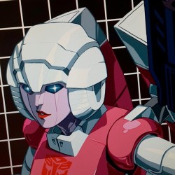 http://patreon.com/theCHAMBA (full piece on #patreon, will eventually post in full in a few) #transformers animated Movie. Super dope. Felt like drawing #Arcee because I rarely get to show my love for Transformers, one of the first things that I drew