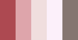 color-palettes: Floral Rust - Submitted by I-think-im-asleep #AD4950 #DEA6AB #EFDEDE #FCF0FA #857671 
