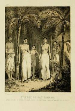 arjuna-vallabha:  Illustration from:Voyages Dans l'IndeBy Prince Alexis Soltykoff Village of Gatiganawa, Sri Lanka