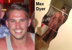 billgreesh:  ratetheseguys:What a way to fully expose yourself. Max Dyer’s massive legs and tugging on his massive prick  Love to suck max off!