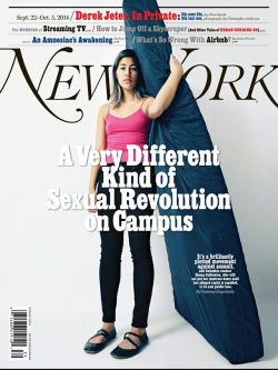 oddxwolf:  let-them-eat-vag:  ashoutintothevoid:  Emma Sulkowicz is on the cover of this month’s New York Magazine and that is the coolest thing wow  DUUUUDE this is a huge fucking deal honestly   This is important