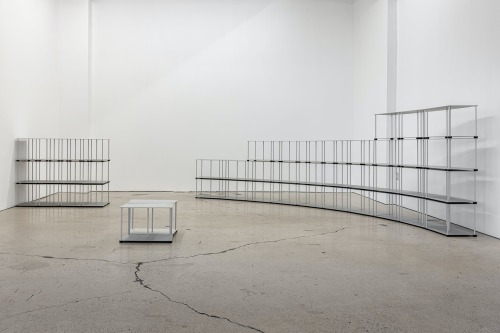 leibal:  50 Shelves is a minimal exhibition located in Toronto, Canada, designed by Tom Chung commissioned for the Triennale; Greater Toronto Art 2021, Museum of Contemporary art Toronto. Chung’s 50 Shelves (Study for MOCA) is a conceptual structure