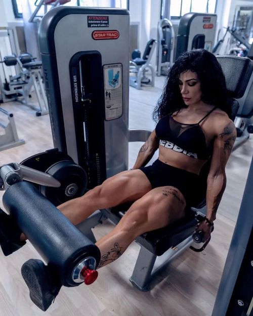 sexyfitnessgirls:  Legs @daniela_ifbbpro  .  #motivationmonday #gym #workout #gymmotivation #legday #quads #muscle #girlsthatliftheavy #nebbia #wellnesspro #wellnessjourney #npcbikiniwellness #ifbbitalia #fitnessmodel #ifbbpro #athlete #fitnessmotivation