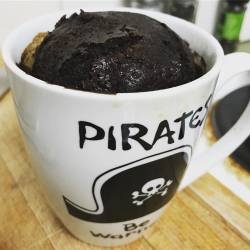 Cake in a cup! #lazy #latenight #baking #saturdaynight #pirate #coffeemug #easybaking