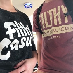 My boyfriend and I didn’t discuss our outfits to the airport and both ended up choosing a filthy casual shirt. I don’t know if that’s cute or funny or both.
