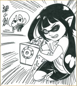 Isayama Hajime contributes an illustration for popular Nintendo Wii U game Splatoon’s upcoming fanbook, Splatoon PIA! He will also have an interview within.Release Date: March 23rd, 2016Retail Price: 1,404 Yen