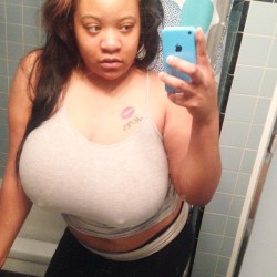 big-black-tits:  Black BBW big titty meat selfie #bignaturals #boobsasart #teambigboobs #chivette#justcleavage #justboobs #iloveboobs #allnatural #thickaf #chesty #tagstagram #bigb00bies #bodypositive #bigboobproblems #😍#😘 #😁 #😛 #❤️ #]