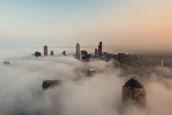 nubbsgalore:  advection fog over chicago,
