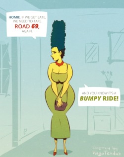   Marge Simpson - Bumpy Ride on 69 - Cartoon PinUp Sketch  D’oh :D  Newgrounds Twitter DeviantArt  Youtube Picarto Twitch   