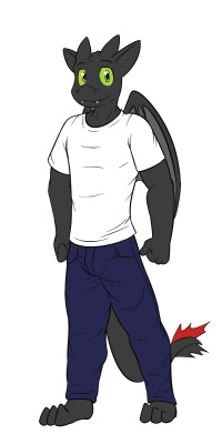Anthro Toothless - Outfit and Undie Version