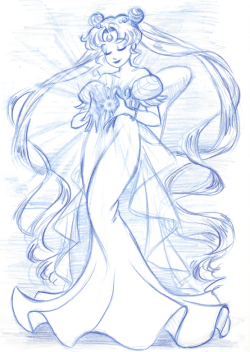 rumpelstiltskinned:  Princess Serenity sketch I’ve been bingewatching SM Crystal 