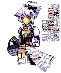 hopebiscuit:  It’s missingno! But don’t be afraid, she is harmless. She’ll give you free items if you say hello! 