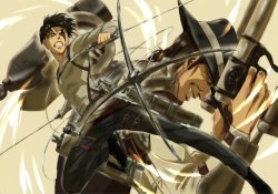 snknews: SnK Season 3 Episode 2 Ending Illustration by Kadowaki Satoshi The ending illustration for Shingeki no Kyojin Season 3 Episode 2 (Also episode 39 total), featuring Levi and Kenny drawn by Chief Animation Director Kadowaki Satoshi!  See Also: