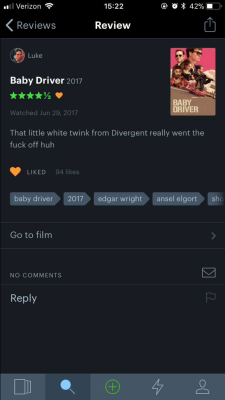 clementinecakes:This is my favorite fucking review for baby driver kcshlkfd