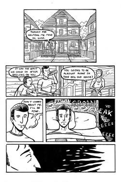 frankenbolt:  fatass-mcnotits:  orlyman:  chasingcomics:  The Man Who Lives Alone My Intro to Comics final about ghosts and love.  This came out awesome chase, that last panel is working real well  this is really fucking cute and sweet  Oh my gosh thats