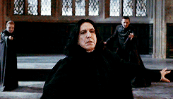 femrox:  dearestgranger:  Something I’ve never noticed before: Snape not only deflects McGonagall’s attack but uses it to take down Alecto and Amycus in a single armwave behind his visual field. Like they both had their wands out too but BOY they