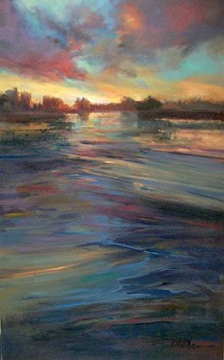 Here are a couple painters I found looking up paintings done by artist, and I came across this web site: http://www.pinterest.com/lauravandenb1/the-best-paintings-of-2013/ and found a couple of landscape painters that I found interesting so I looked
