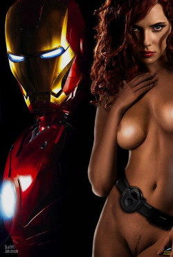 somegreatcelebfakes:  &ldquo;Do you prefer Iron Man or this?&rdquo; -Black Widow (more Scarlett Johansson fakes)