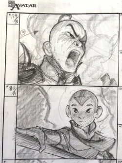 bryankonietzko:  Original storyboards I drew of Zuko vs. Aang for the Avatar pilot in early 2003.