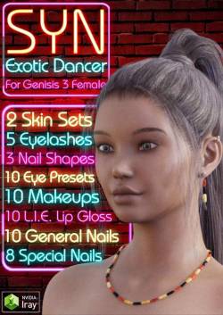 Created by Loki, meet Syn! Syn comes with 2 custom skin sets (Flawless &amp; weathered. The weathered skin has age spots, moles, stretch marks and blemishes and the flawless skin is clean, sleek and fresh). Ready to go in Daz Studio 4.9+ and Genesis